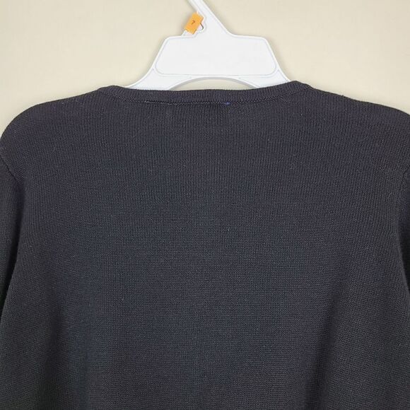 The Children's Place Girl's Black Embellished Neck Cardigan Sweater Large - Picture 9 of 13